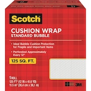 SCOTCH Cushion Wrap, Perforated, 5/16" Bubble, 12"x100', Clear MMM7962
